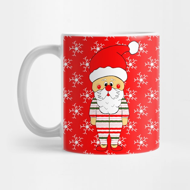 FUNNY Santa Claus In His Christmas PJs by SartorisArt1